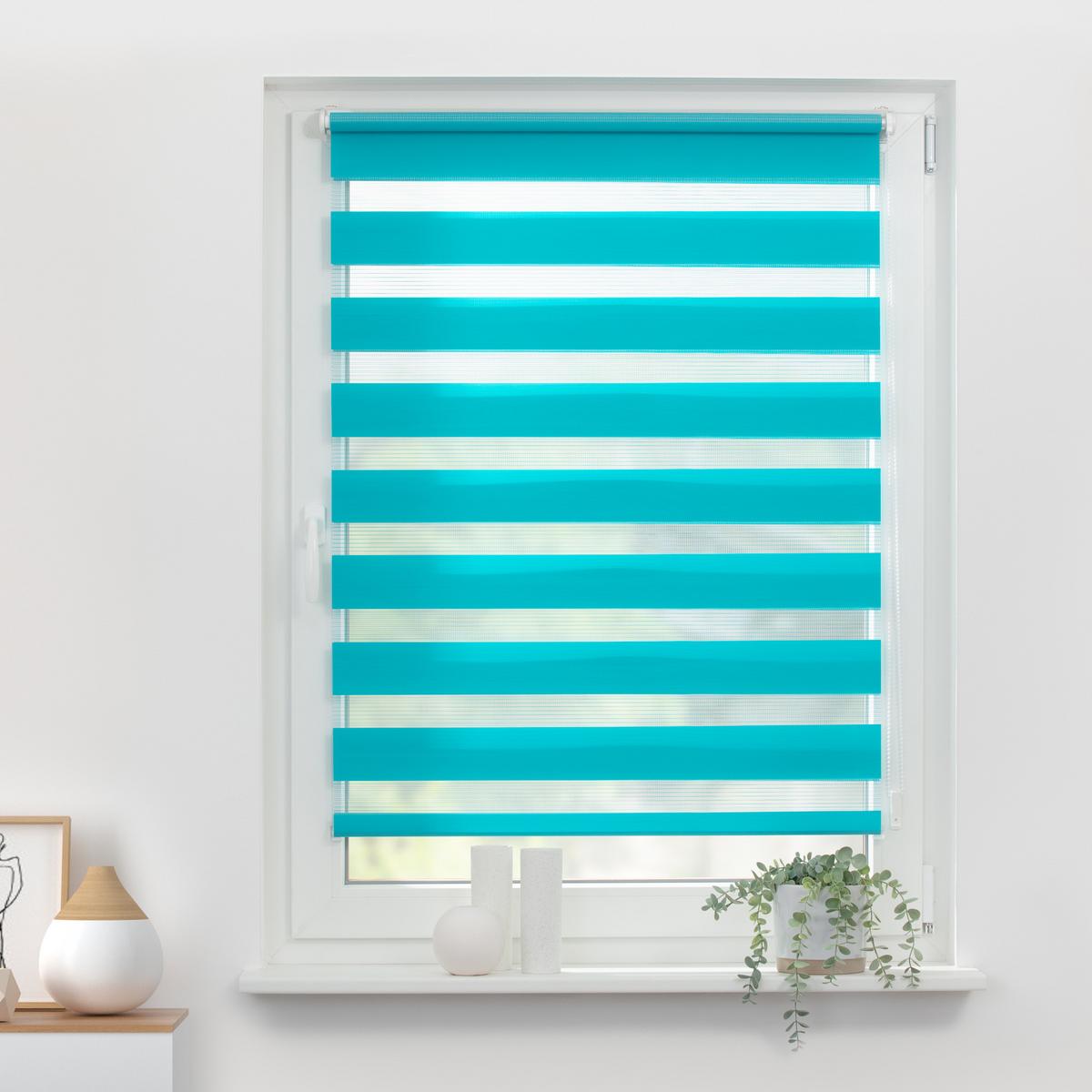 DUO ROLLO KLEMMFIX, OHNE BOHREN - Blau, Kunststoff (55/150cm) - Lichtblick Original