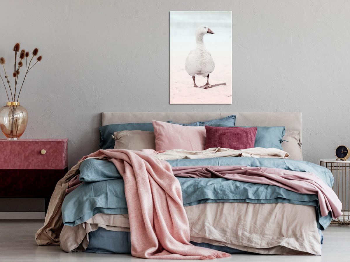 KUNSTDRUCK Grau 80/120 cm - Pink/Grau, Textil (80/120cm) - KUNSTLOFT