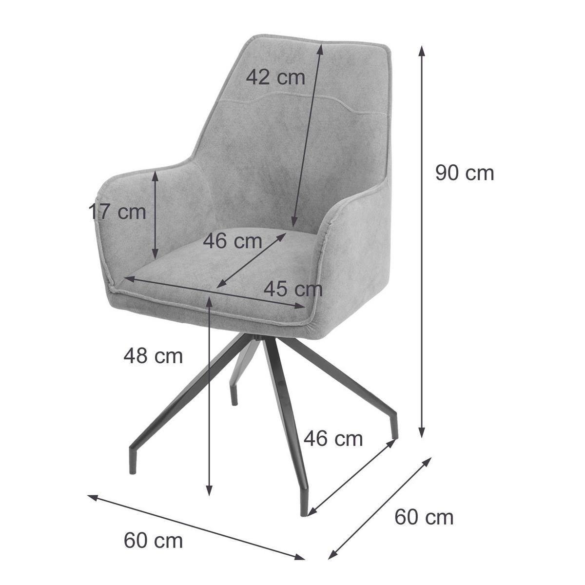 ESSZIMMERSTUHL Grau - Dunkelgrau/Grau, Textil (59/91/60cm) - MCW