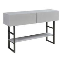 KONSOLENTISCH Varberg - Hellgrau, Holzwerkstoff/Metall (30/120/75cm) - [en.casa]
