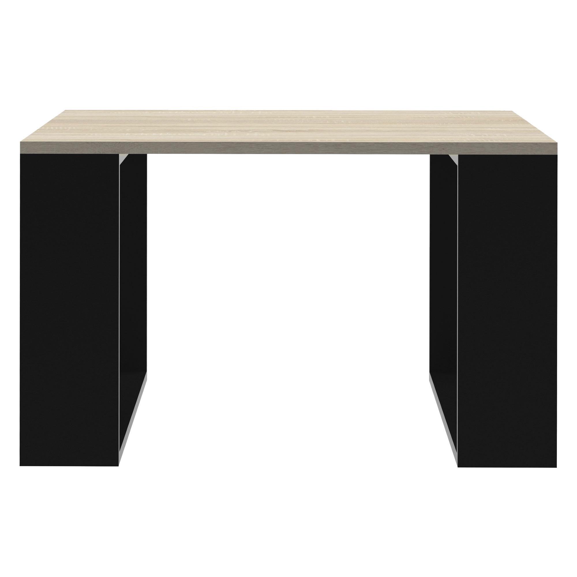 COUCHTISCH 65x65x40 cm Eicheoptik-Schwarz mit Kufenbeine - Schwarz, Holzwerkstoff (65/65/40cm) - ML-DESIGN