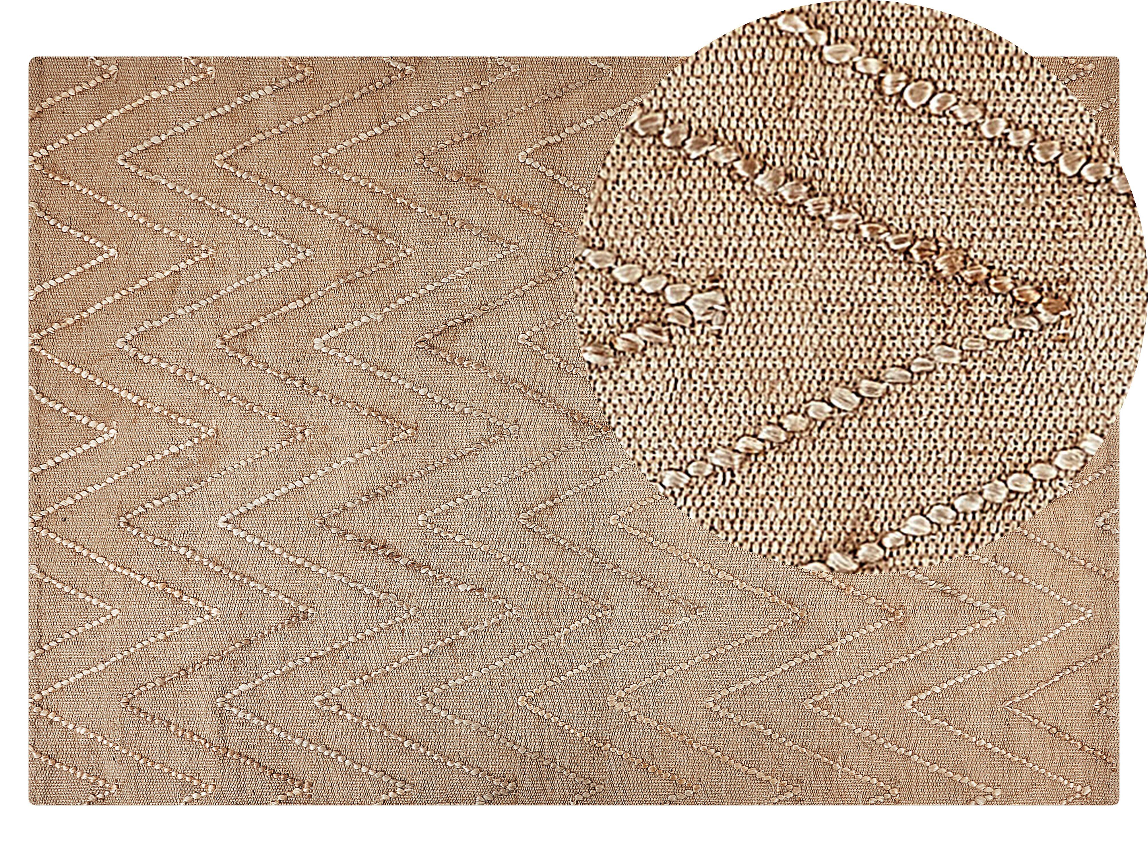 TEPPICH geflochten Daday 200/140 cm - Beige, Naturmaterialien (140/200cm) - Beliani