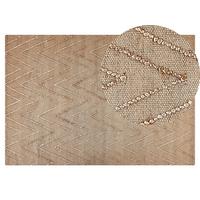 TEPPICH geflochten Daday 200/140 cm - Beige, Naturmaterialien (140/200cm) - Beliani