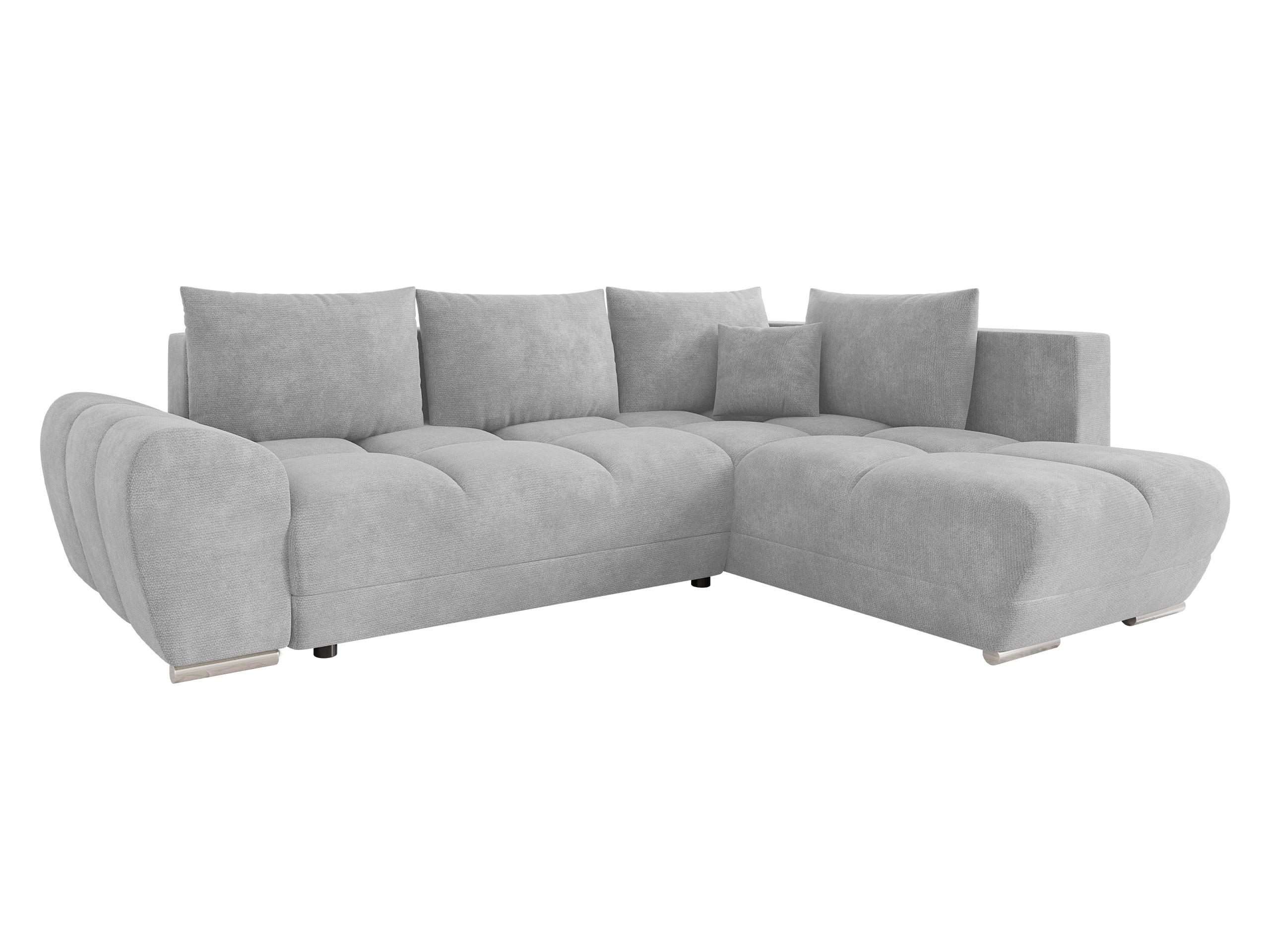 ECKSOFA Forest, Seite: Rechts - Silberfarben/Schwarz, Holz/Kunststoff (290/183cm) - MIRJAN24