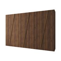 DREHTÜRENSCHRANK Zen 300 cm - Goldfarben/Nussbaumfarben, Holzwerkstoff/Kunststoff (300/202/50cm) - MIRJAN24