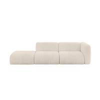 SOFA Ottomane Rechts MIRA-S3 296x89x70 Beige Cord - Sandfarben/Beige, Holzwerkstoff/Kunststoff (296/70/89cm) - ALTDECOR