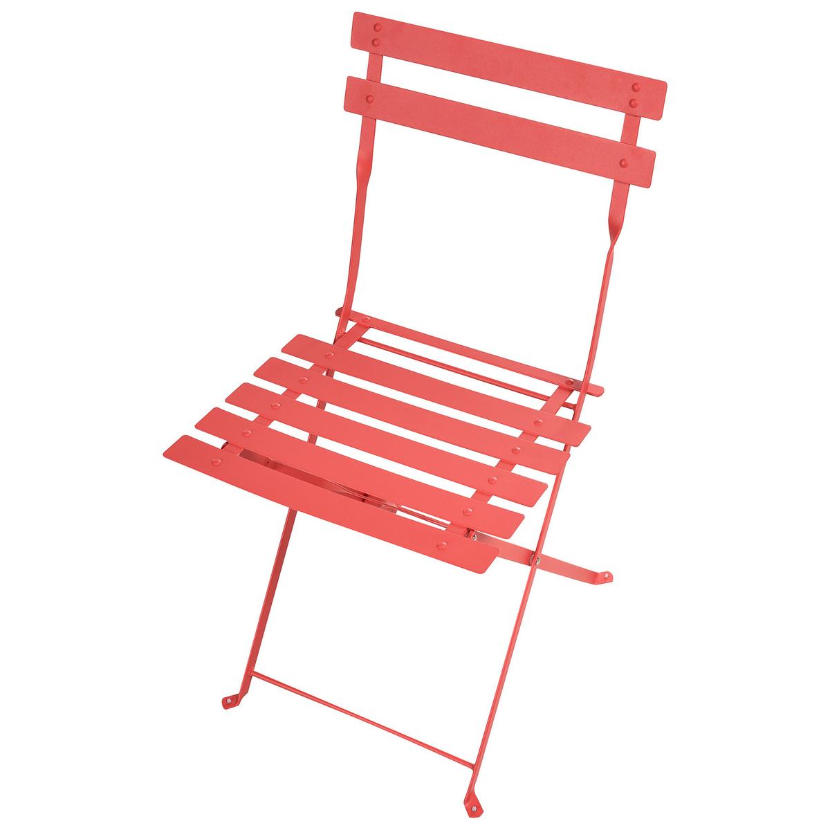 GARTENMÖBEL Set 4-Sitzer Metall Rot Fiori - Rot, Metall - Beliani