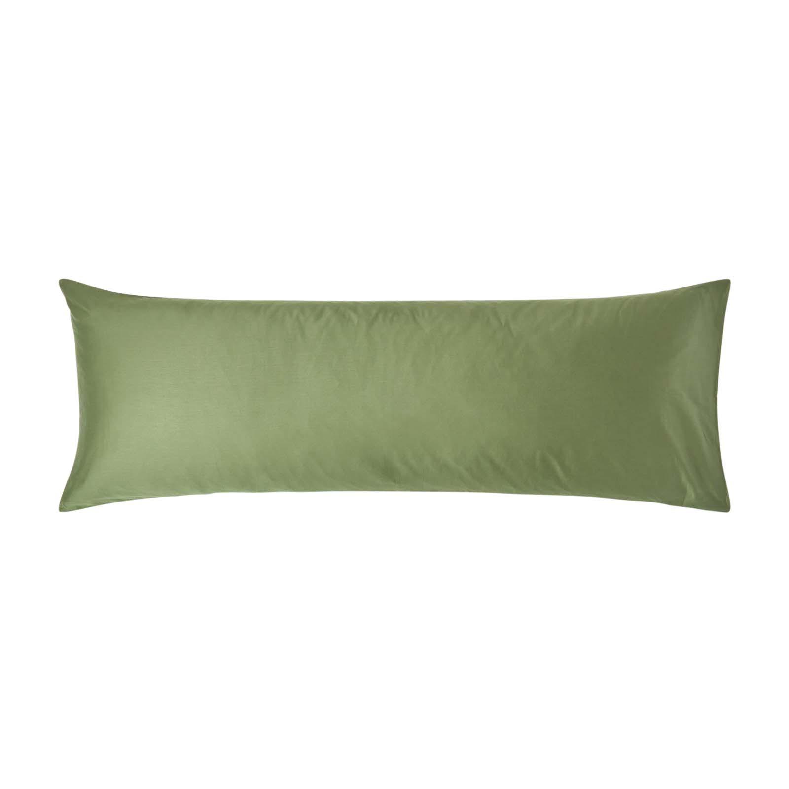 SEITENSCHLÄFERKISSENBEZUG Satin, Bio-Baumwolle, 48/136 cm - Grün, Textil (50/140cm) - Homescapes