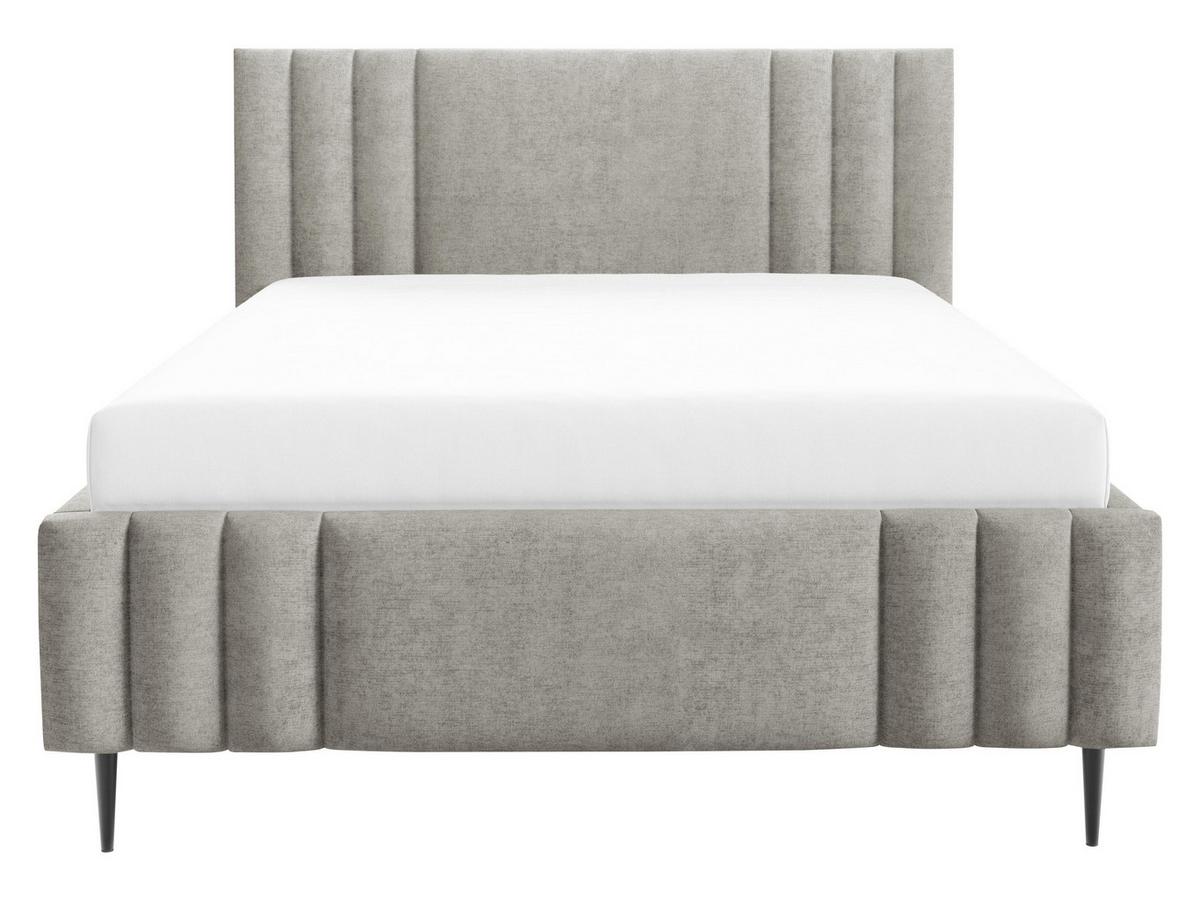 POLSTERBETT Ribo Leg - Greige/Schwarz, Holz/Textil (180/200cm) - MIRJAN24