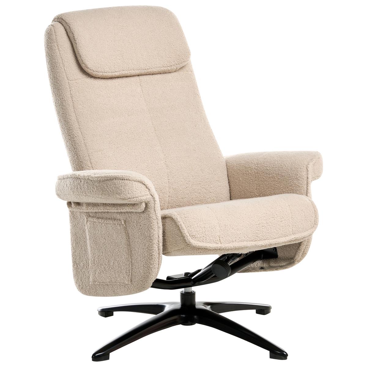 FERNSEHSESSEL Beige Geras - Beige/Schwarz, Textil (81/86/89cm) - Beliani