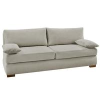 DAUER-SCHLAFSOFA Federkern Topper Bettkasten B201/T110/H88 cm, Liegefläche 160x200 cm, Feincord Beige / 15151 - Wildeiche/Eiche Bianco, Holz/Textil (201/88/110cm) - luma-home