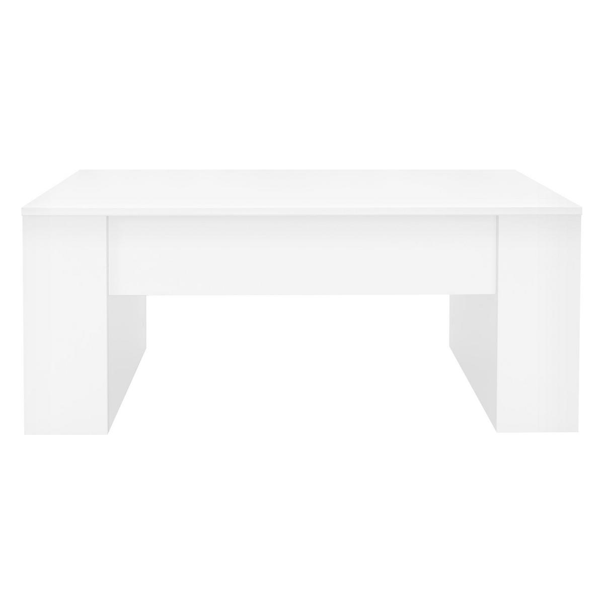 COUCHTISCH 100x60x42 cm Weiß aus Holz - Weiß, Holzwerkstoff (100/60/42cm) - ML-DESIGN