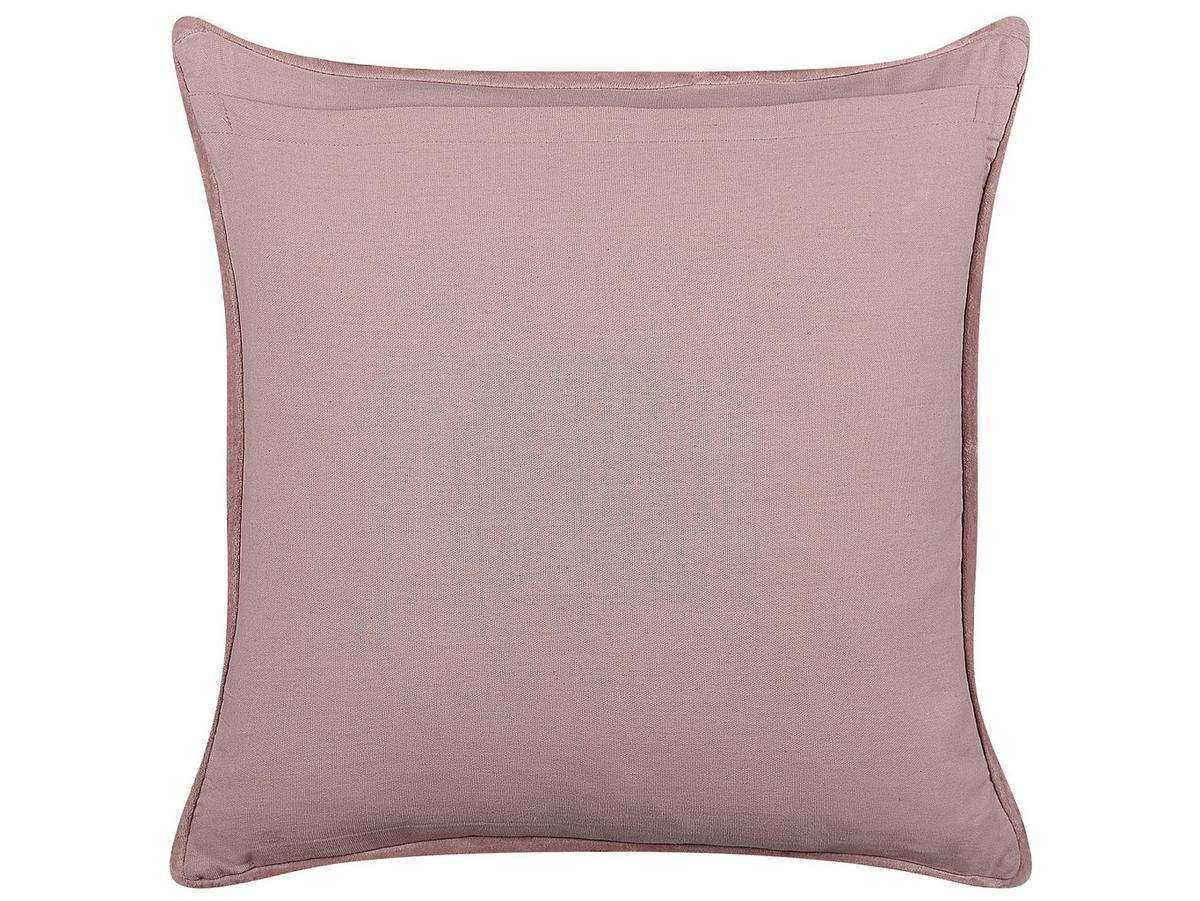 DEKOKISSEN Rosa 45/45 cm Romneya - Pink, Textil (45/45cm) - Beliani