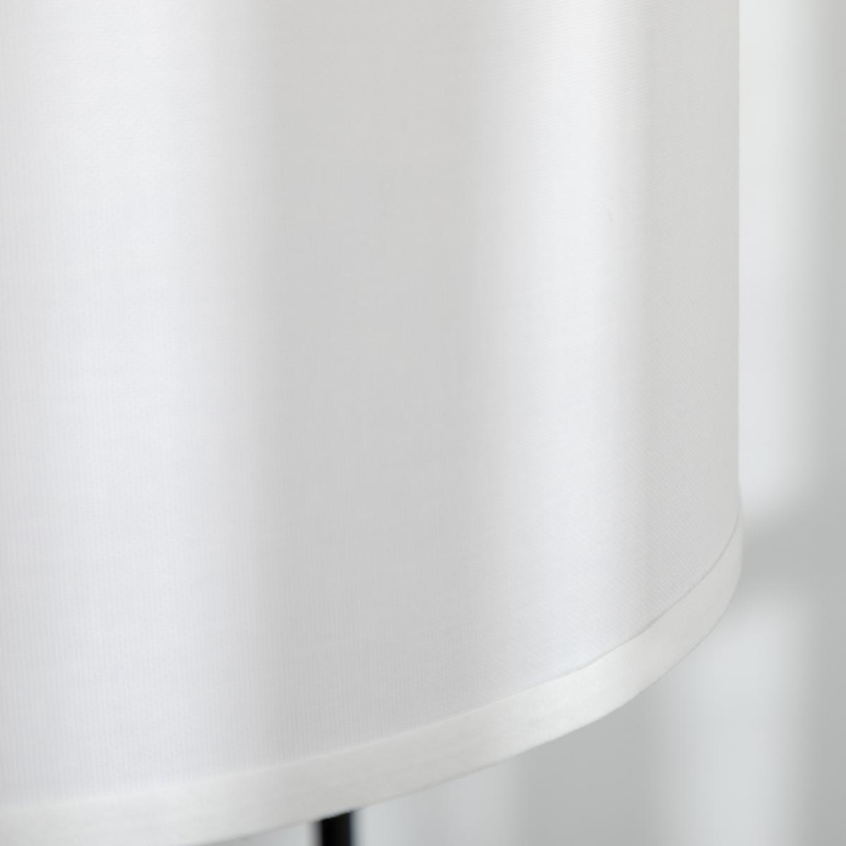 STEHLAMPE Wohnzimmer Stehleuchte mit Stoff-Lampenschirm, Fußschalter, Weiß - Weiß, Metall (64/38/163.5cm) - HOMCOM