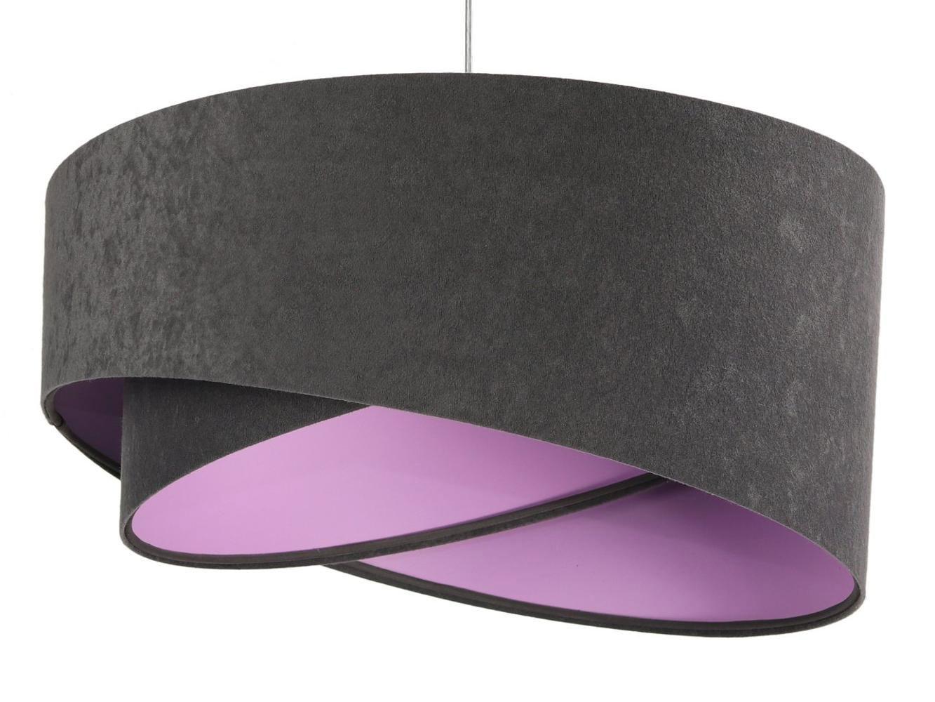 HÄNGELEUCHTE Grau 50/23 cm - Lila, Kunststoff (50/1.3/23cm) - ONZENO