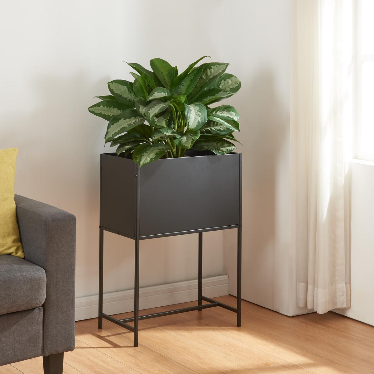 PFLANZENSTÄNDER Porsgrunn - Schwarz, Metall (50/70/30cm) - [en.casa]