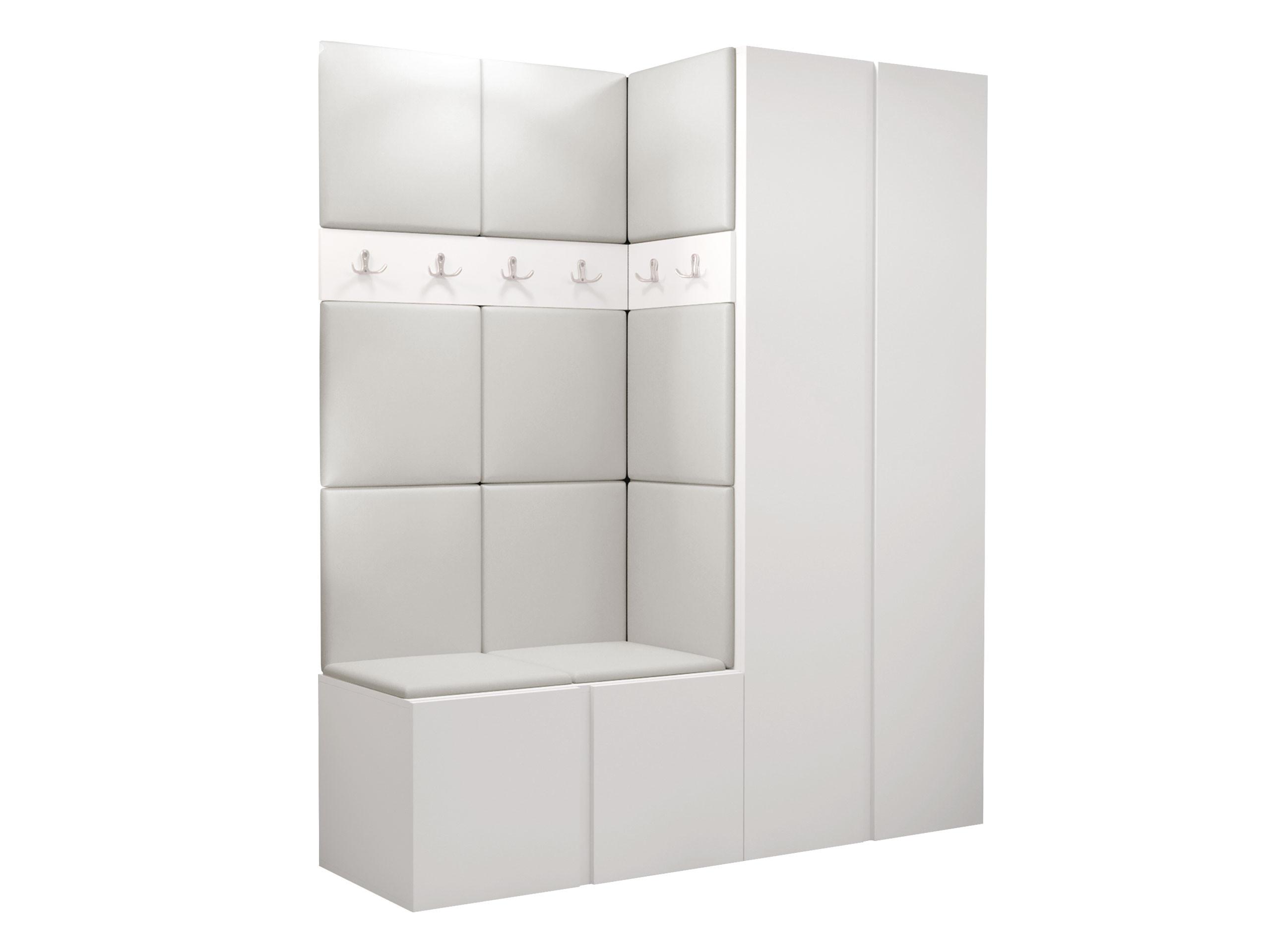 GARDEROBEN-SET Orion III - Weiß, Holzwerkstoff/Kunststoff (158/186/46cm) - MIRJAN24