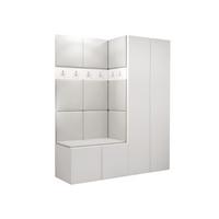 GARDEROBEN-SET Orion III - Weiß, Holzwerkstoff/Kunststoff (158/186/46cm) - MIRJAN24