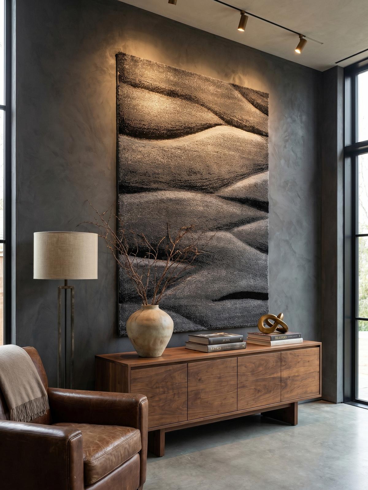 KURZFLORTEPPICH SOLDA, mit Farbverlauf, Schwarz, 80 x 150 cm - Schwarz, Textil (80/150cm) - KADIMA DESIGN