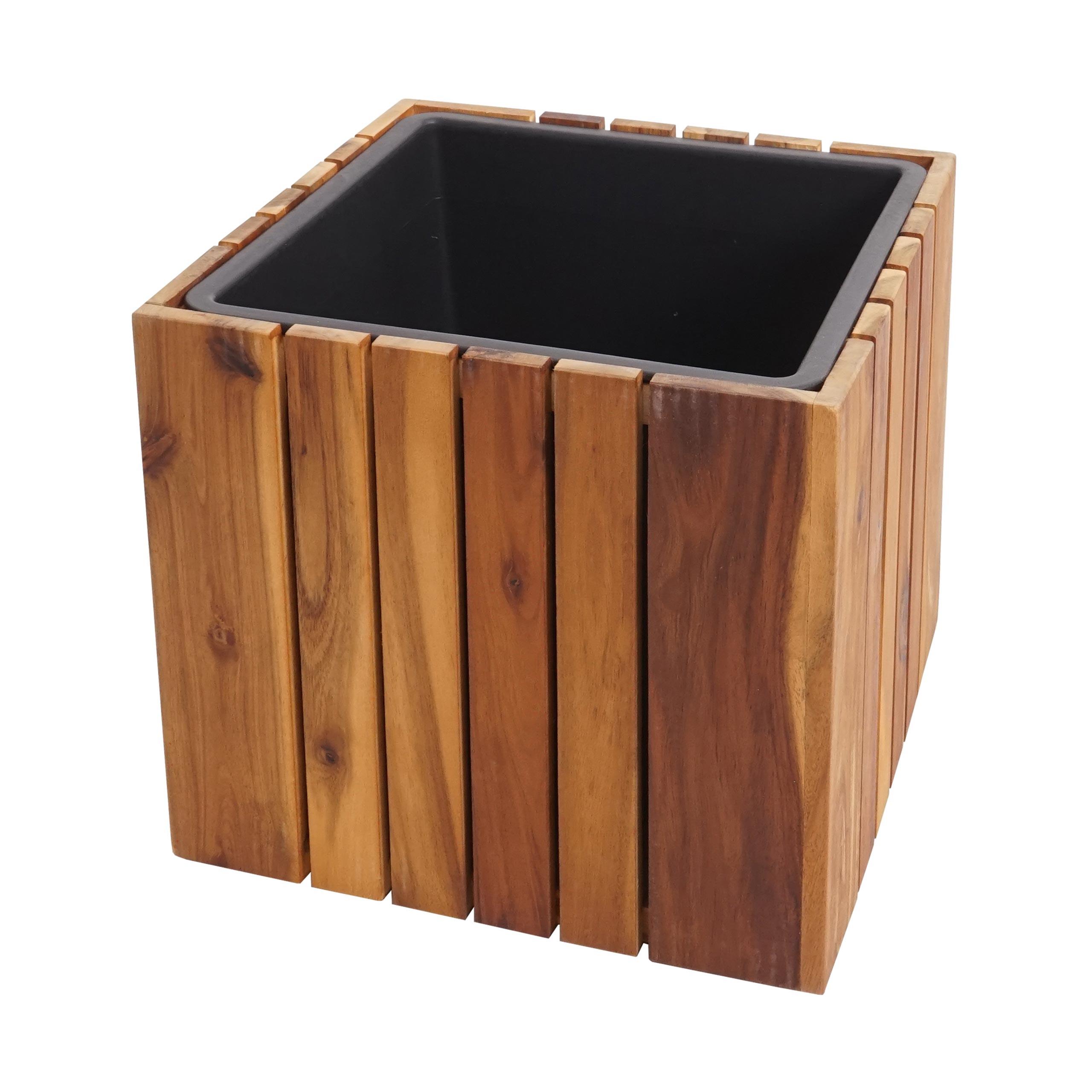 PFLANZKASTEN Braun, Schwarz - Schwarz/Braun, Holz (32/32/32cm) - MCW
