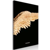 KUNSTDRUCK Schwarz 80/120 cm - Goldfarben/Schwarz, Textil (80/120cm) - KUNSTLOFT