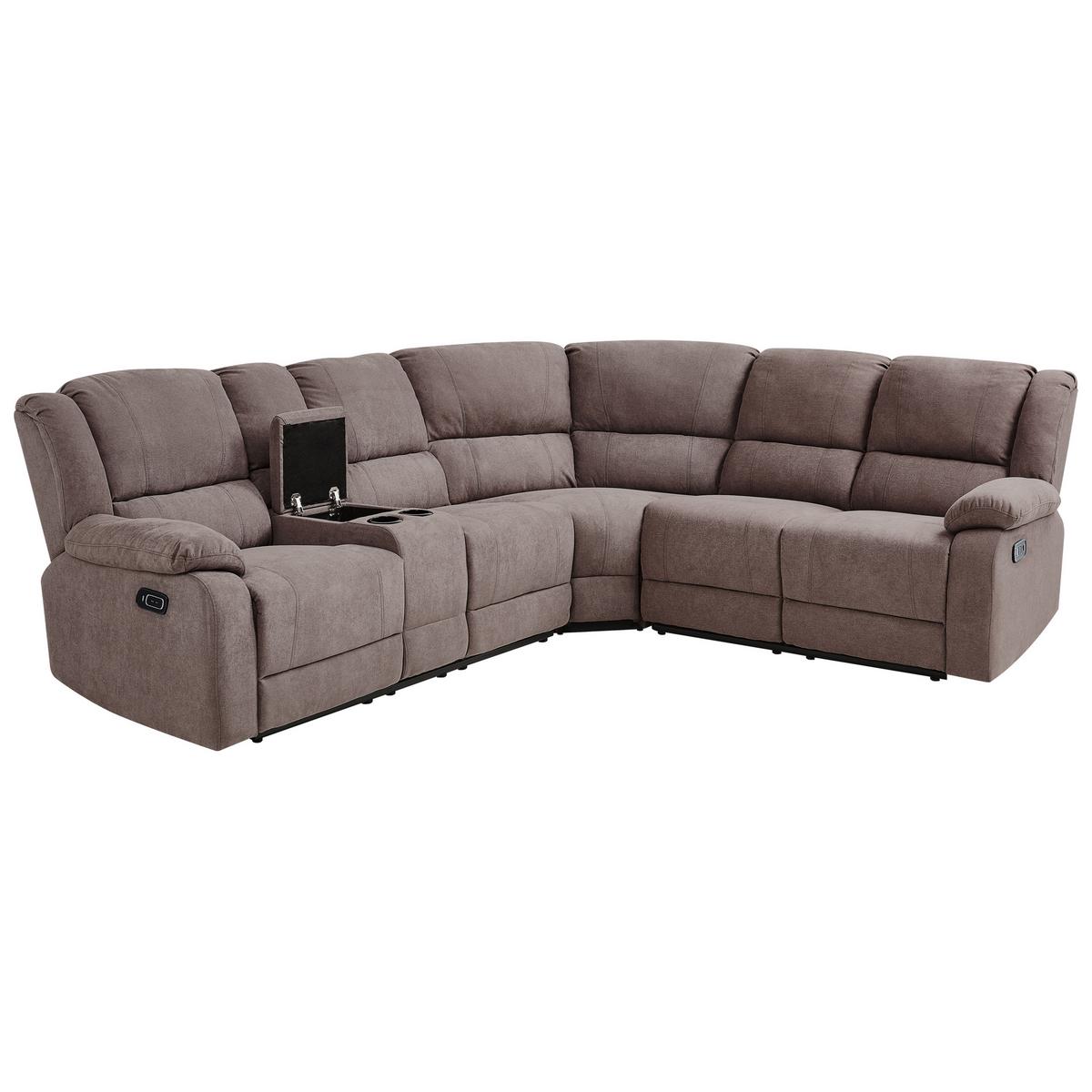 ECKSOFA Polsterbezug Taupe Rokke - Taupe, Textil (233/200cm) - Beliani