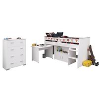 KINDERZIMMER SET Parisot Reverse 2-tlg. Holzdekor Weiß - Weiß, Kunststoff (100/1/200cm) - 58aufmkessel