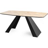 ESSTISCH Monte rechteckig ausziehbar, Craft Eiche 180-220/90/76 cm - Eiche Wotan/Schwarz, Holzwerkstoff/Metall (90/218/76cm) - WFL GROUP