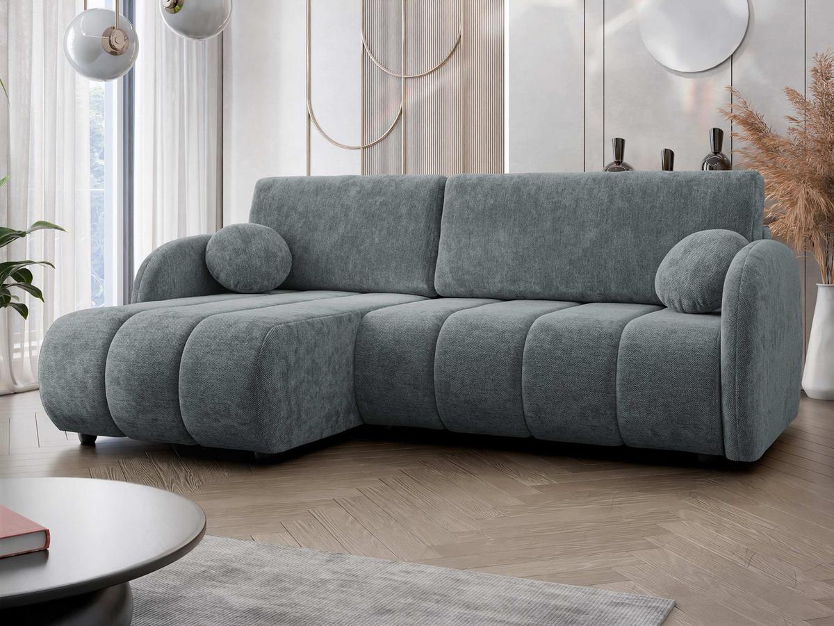 ECKSOFA Zara 2rLC - Schwarz/Grau, Holz/Kunststoff (233/160cm) - MIRJAN24