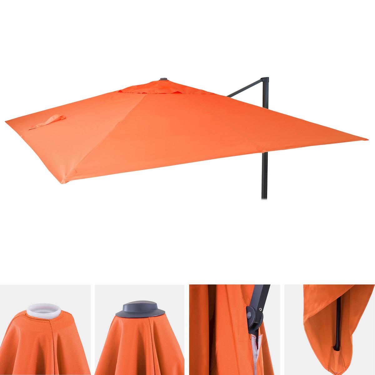 ERSATZ-BEZUG FÜR SCHIRM Orange - Orange, Textil (335/335cm) - MCW