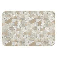 BADEMATTE Mosaik - Steine - Beige 60x40 cm - Beige/Creme, Textil (60/40cm) - OnlyWow