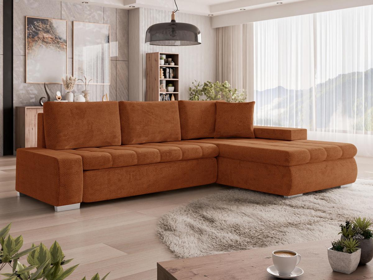 ECKSOFA Orkan Mini - Braun, Holz/Textil (265/185cm) - MIRJAN24