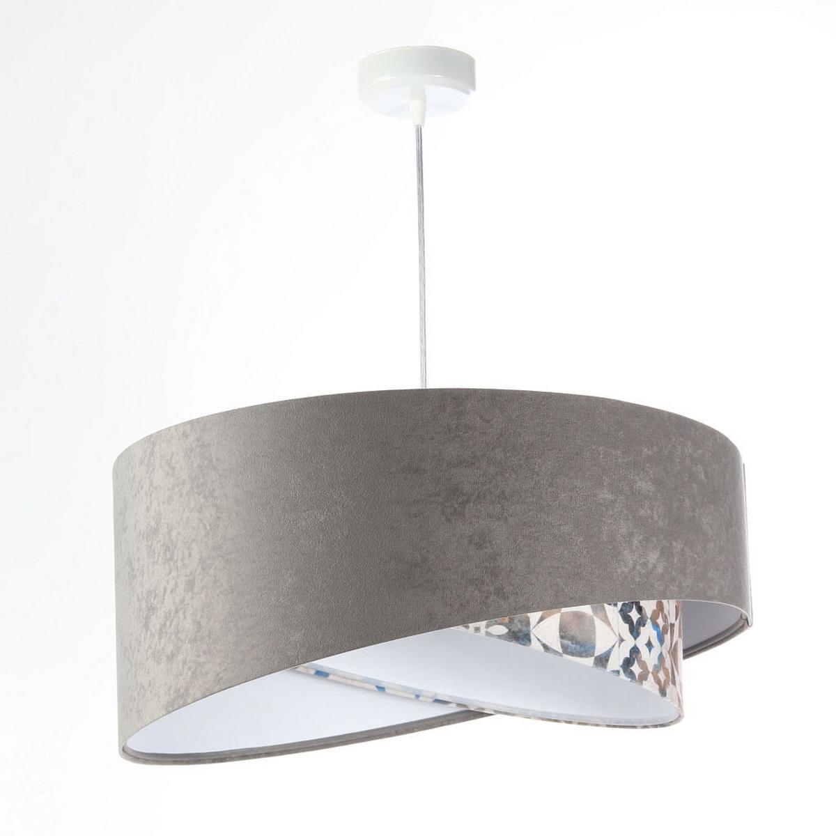 HÄNGELEUCHTE Grau 50/23 cm - Weiß, Kunststoff (50/1/23cm) - ONZENO