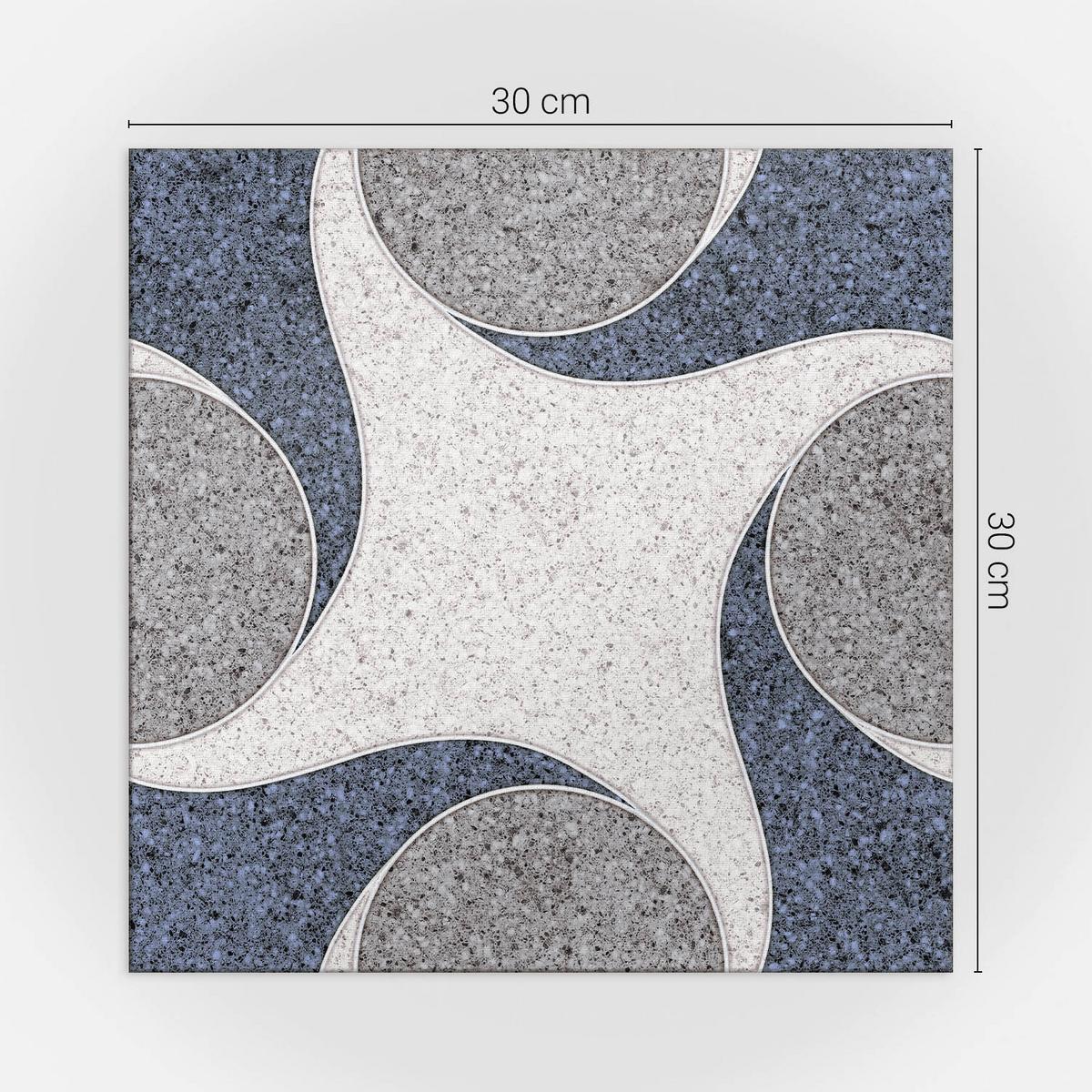 WANDPANEEL 9 Stück 30x30 cm selbstklebend Granitia - Greige, Kunststoff (30/1.6/30cm) - Wallfluent