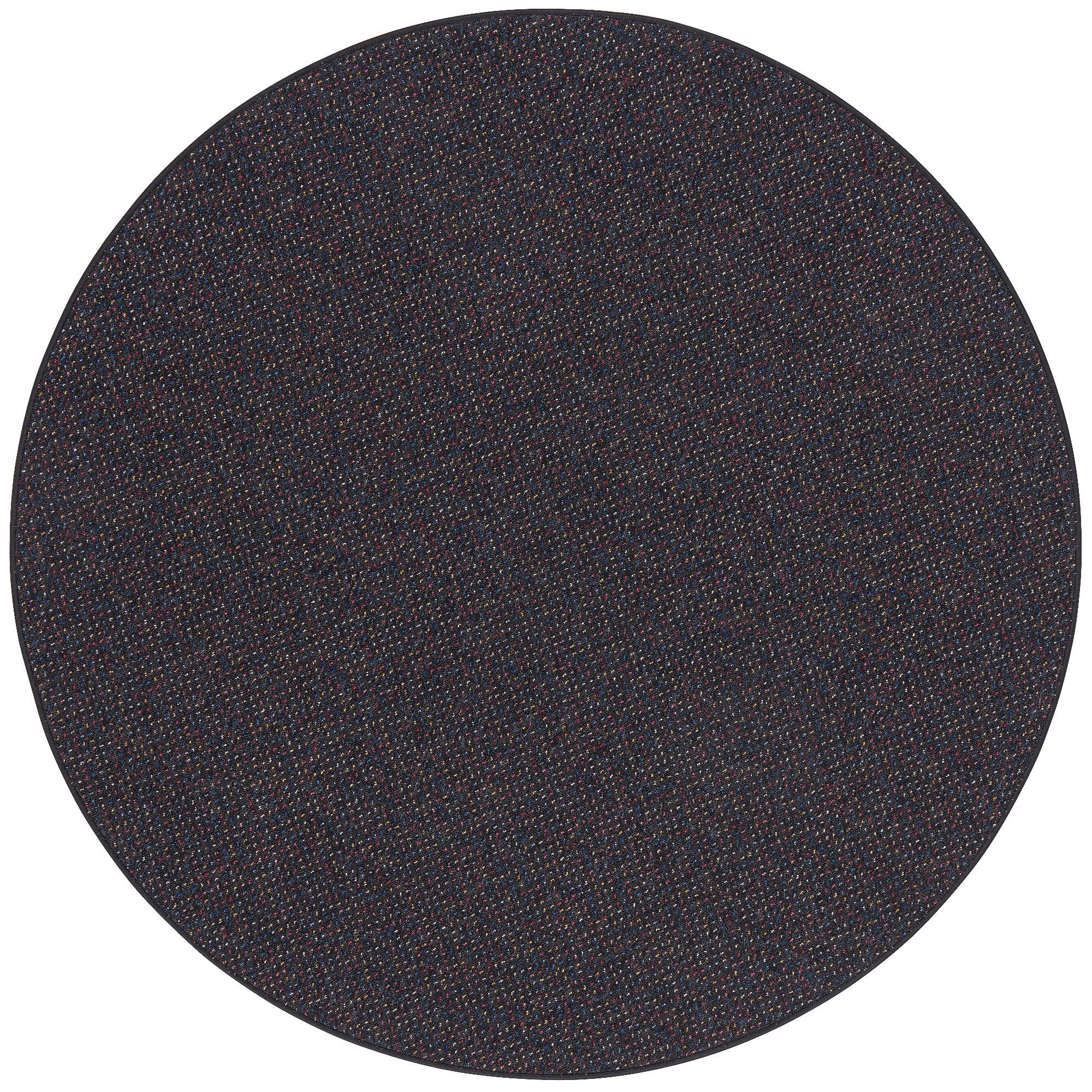 SCHLINGEN TEPPICH ALMA MELIERT RUND - Schwarz, Textil (200/200cm) - Snapstyle