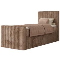 BOXBETT TILIANO DUO 90/200 - Braun Cord - H4 - Topper T25 - Rechts Seite - Braun, Textil (90/200cm) - MKS