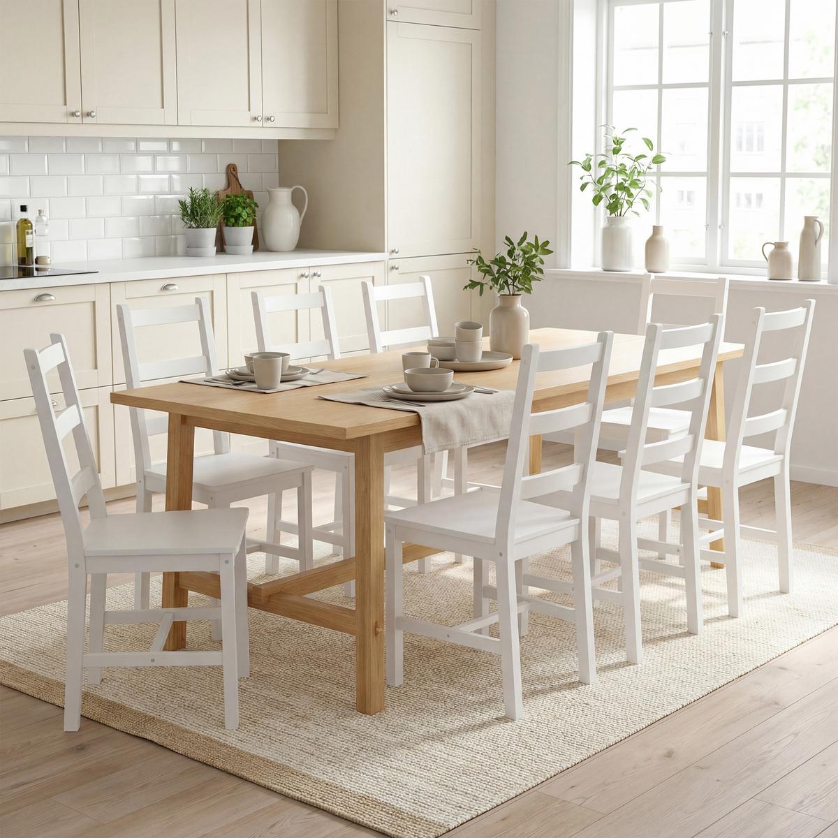 ESSZIMMERSTÜHLE Kiefernholz Weiß - Weiß, Holz (46/90/41.5cm) - HOMCOM