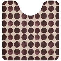 WC-VORLEGER Polka dots - Muster - Braun Toilettenvorleger 55x60 cm - Bordeaux, Textil (55/1cm) - OnlyWow