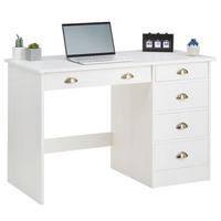 SCHREIBTISCH LANA - Weiß, Holz (54/114/76cm) - IDIMEX
