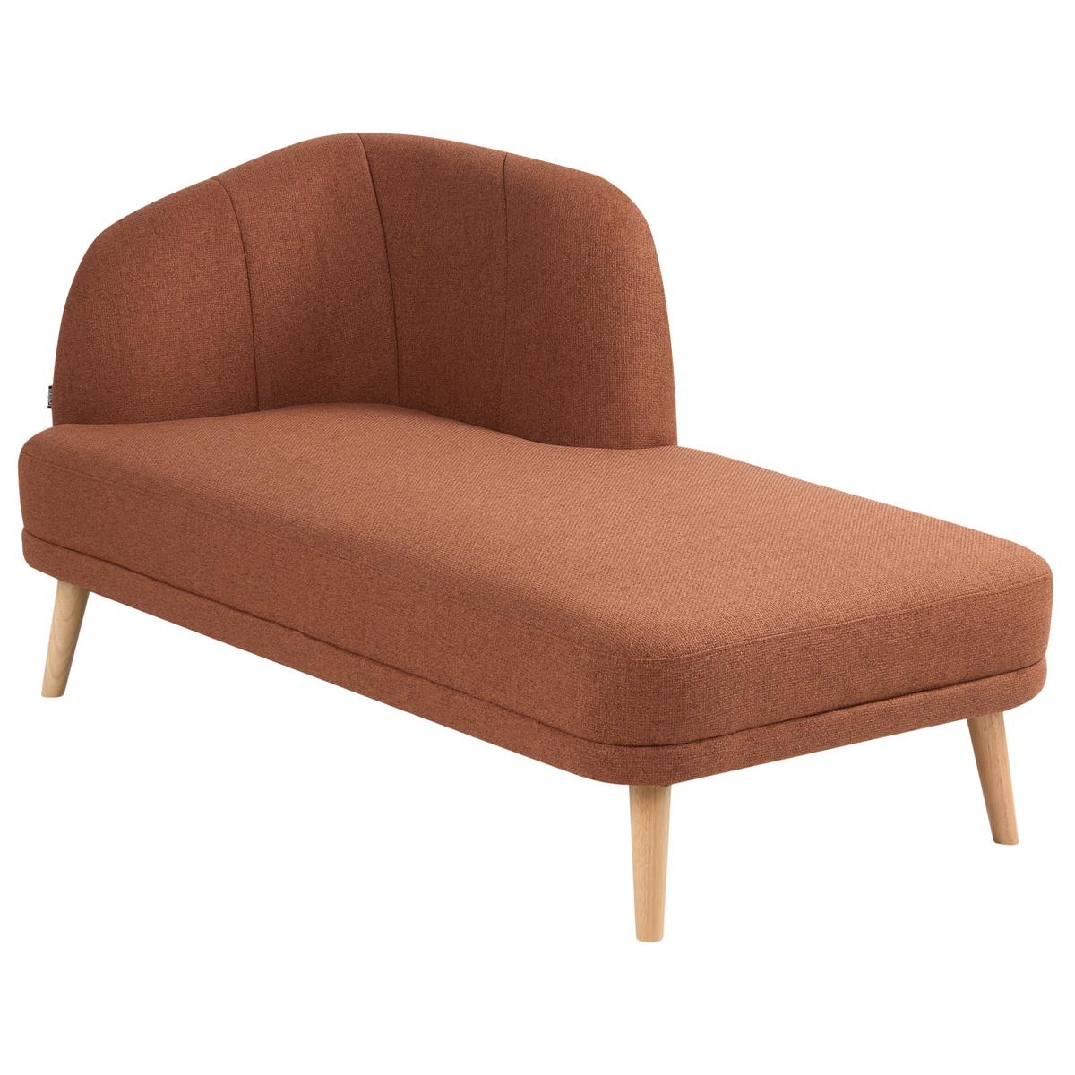 CHAISELONGUE-LINKSSEITIGE Stoff Goldbraun Tanlay - Goldfarben/Braun, Textil (74/78/153cm) - Beliani