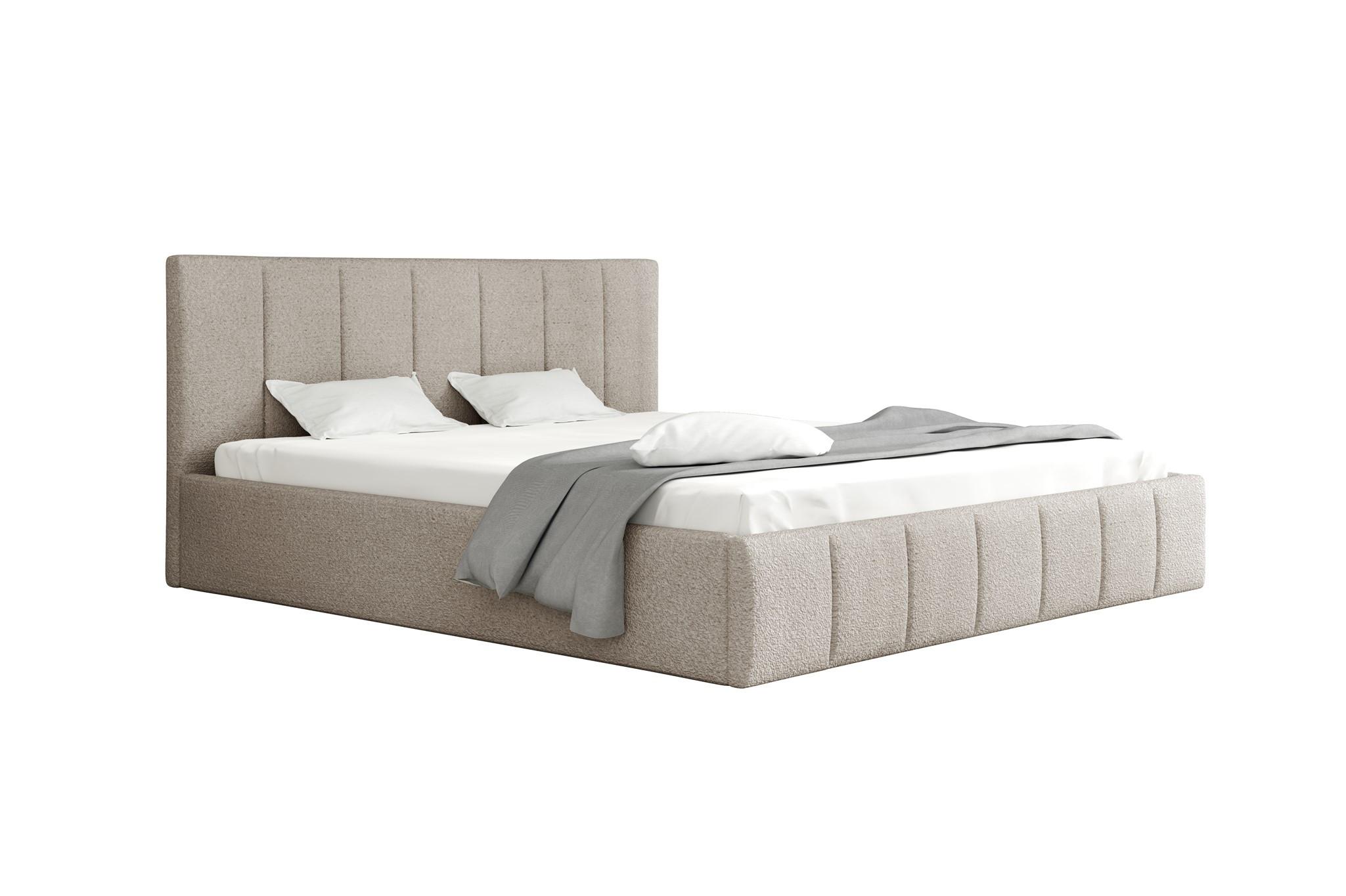 POLSTERBETT Detroit Komplettset - Braun, Holzwerkstoff/Textil (140/200cm) - Fun Möbel