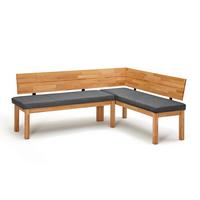 ECKBANK Damita 194 x 155 x 84 Massivholz Kernbuche geölt/Grau - Kernbuche/Grau, Holz (194/155cm) - 58aufmkessel