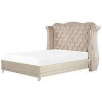POLSTERBETT 180/200cm Beige Ayette - Beige, Textil (180/200cm) - Beliani