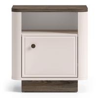 NACHTTISCH Vilavio Kaschmir/Eicheoptik Dunkel 50 cm - Taupe/Dunkelbraun, Holzwerkstoff/Metall (50/55/35cm) - Selsey