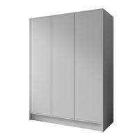 DREHTÜRENSCHRANK VELAR 150/200/51 cm Modern Kleiderschrank 3-türig Weiß - Weiß, Holzwerkstoff (150/200/51cm) - MASSENO