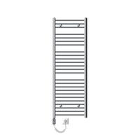 BADHEIZKÖRPER elektrisch Sahara 500x1500 mm Chrome gebogen mit Heizstab 1200W - Chromfarben, Metall (3/150/50cm) - LuxeBath