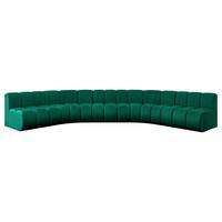 WOHNLANDSCHAFT modulares Sofa Montra-U1 - 490x174x70 cm Grün - Dunkelgrün, Holzwerkstoff/Textil (490/70/174cm) - ALTDECOR