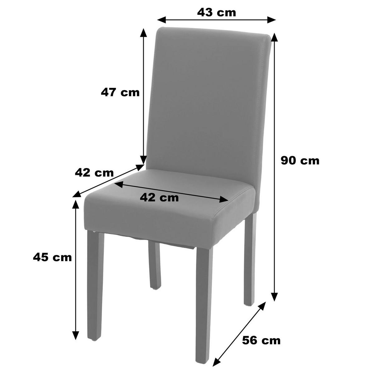 ESSZIMMERSTUHL Schwarz, Schwarz - Schwarz, Leder (43/90/56cm) - MCW