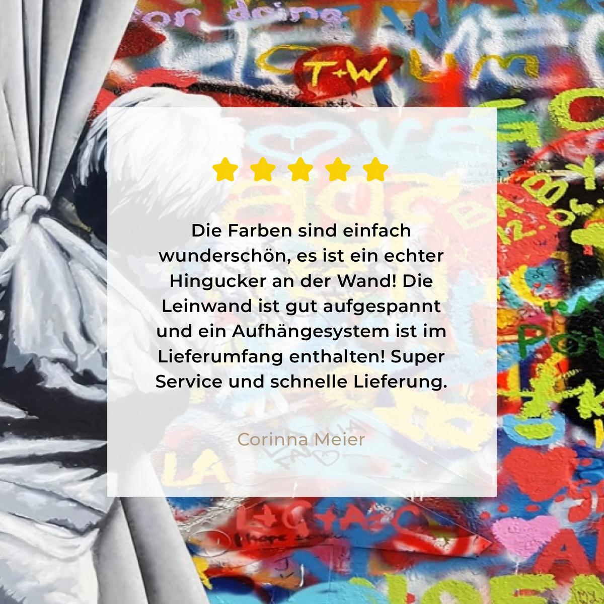 LEINWANDBILD Graffiti - Junge - Ilussie - Straßenkunst Gemälde 60x40 cm - Hellgrau, Textil (60/40cm) - MuchoWow