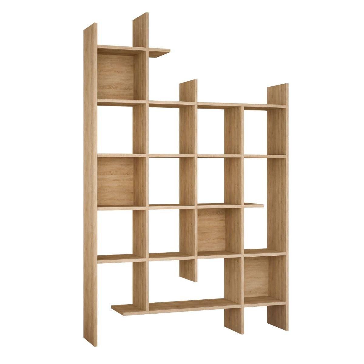 REGAL 18 Fächer H188 cm - Manco - Eichefarben, Holzwerkstoff (25.5/188/122cm) - Calicosy